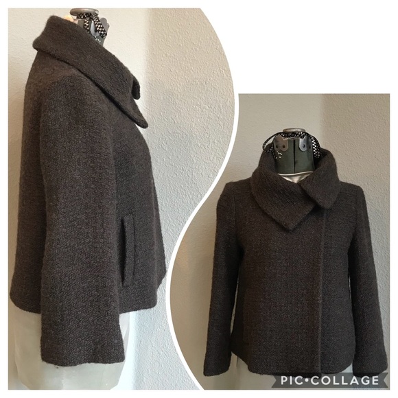 Banana Republic 100% Wool Boucle Jacket Size 2 - Picture 3 of 6